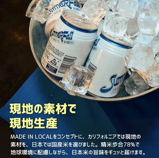 擁有Made in local理念
現地生產的summer fall