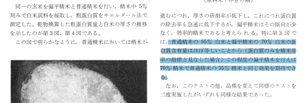 日本釀造協會誌關於扁平精米 VS 普通精米的效果